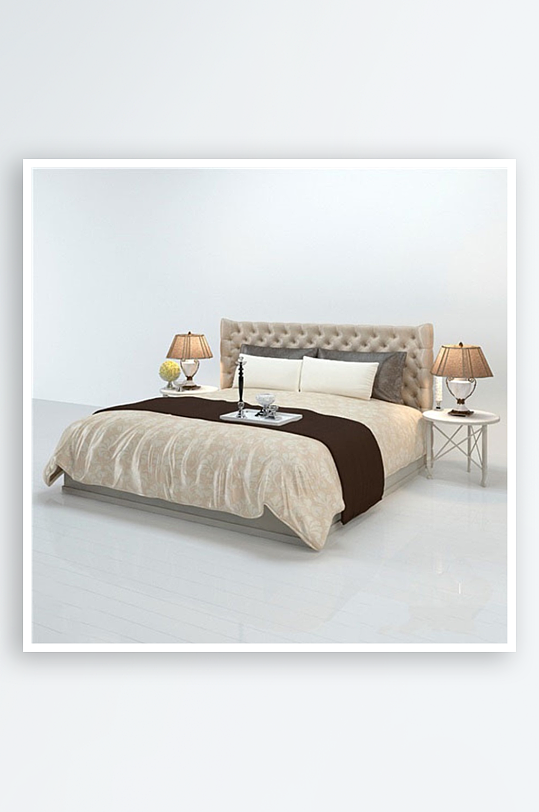 家具设计床3D模型-众图网