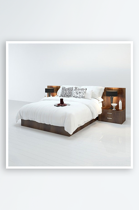 家具设计床3D模型-众图网