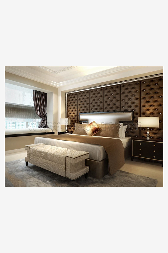 家具设计床3D模型-众图网