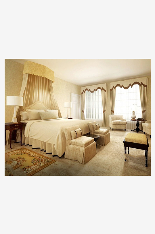 家具设计床3D模型-众图网