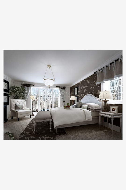 家具设计床3D模型-众图网