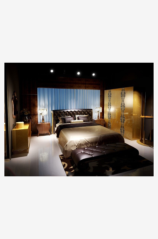 家具设计床3D模型-众图网