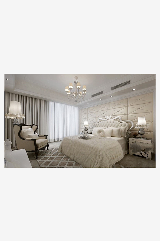 家具设计床3D模型-众图网