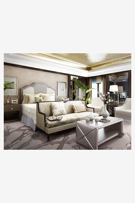 家具设计床3D模型-众图网