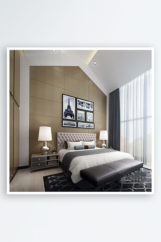 家具设计床3D模型-众图网