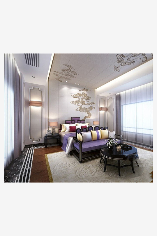 家具设计床3D模型-众图网