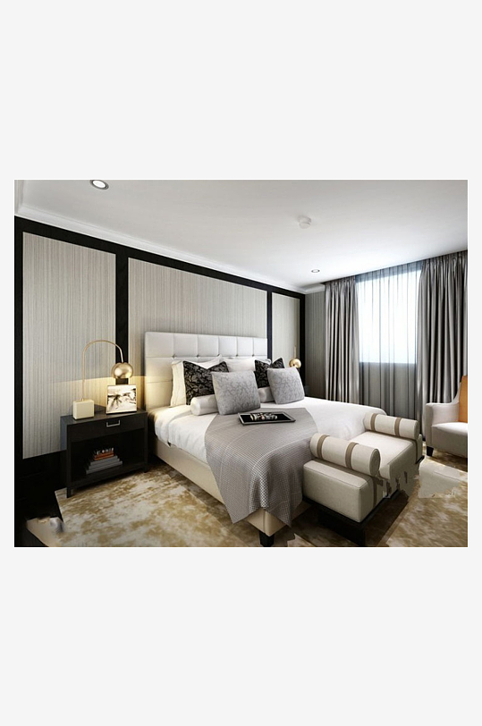 家具设计床3D模型-众图网