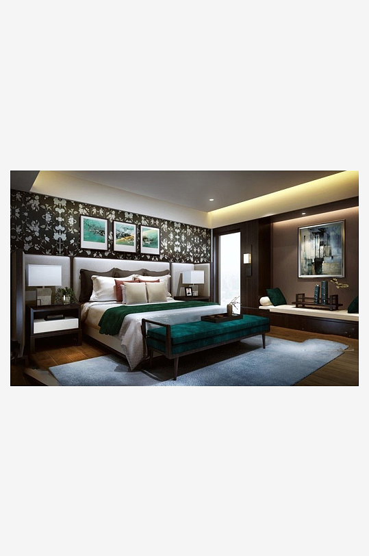 家具设计床3D模型-众图网