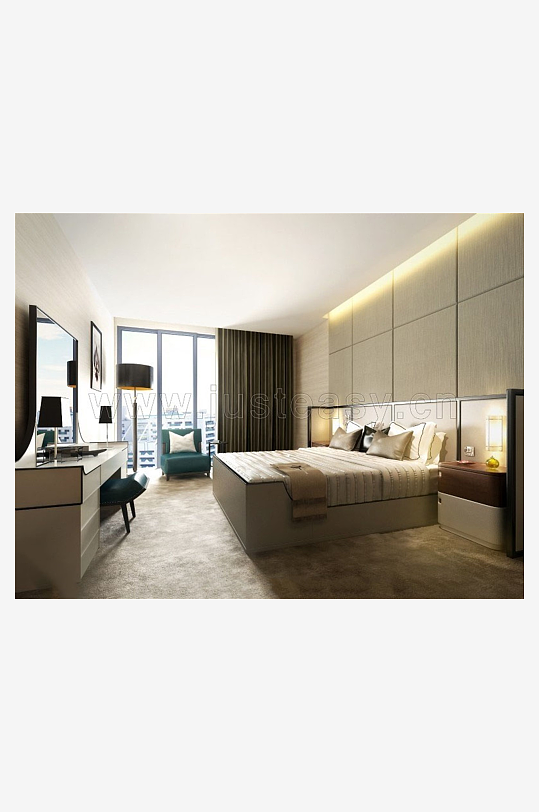 家具设计床3D模型-众图网