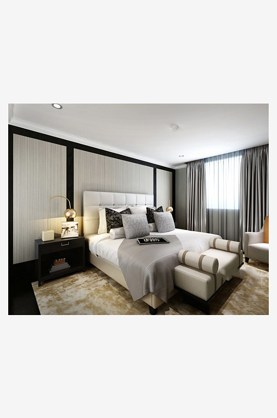 家具设计床3D模型-众图网