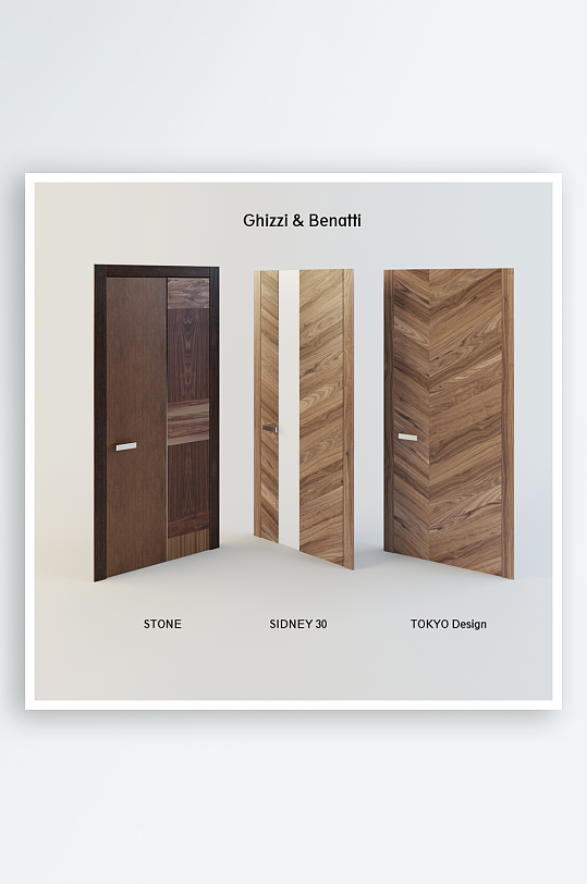 家具设计门3D模型-众图网