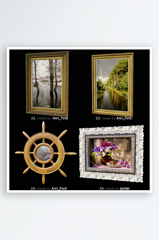 相框家具设计3D模型-众图网