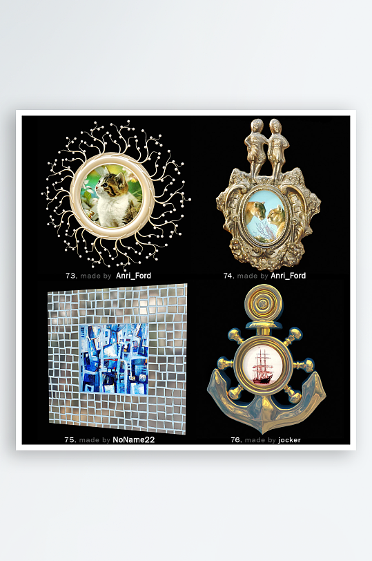 相框家具设计3D模型-众图网