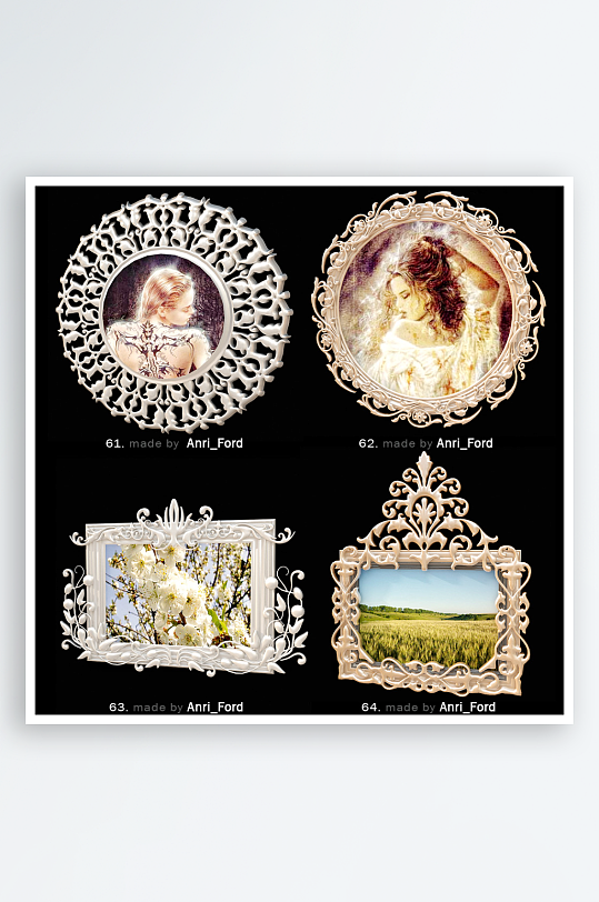 相框家具设计3D模型-众图网