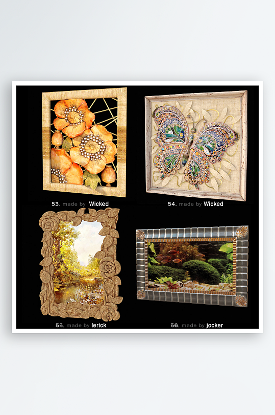 相框家具设计3D模型-众图网