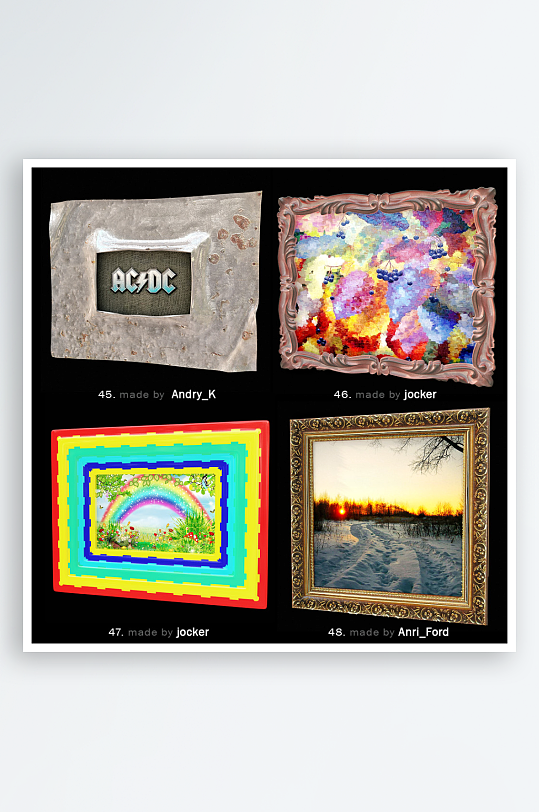 相框家具设计3D模型-众图网