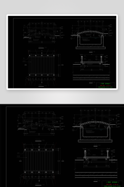园林桥家装设计cad图纸