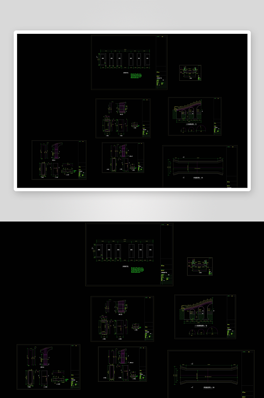 园林桥家装设计cad图纸