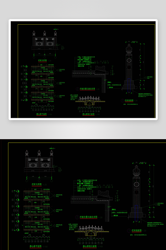 园林桥家装设计cad图纸-众图网