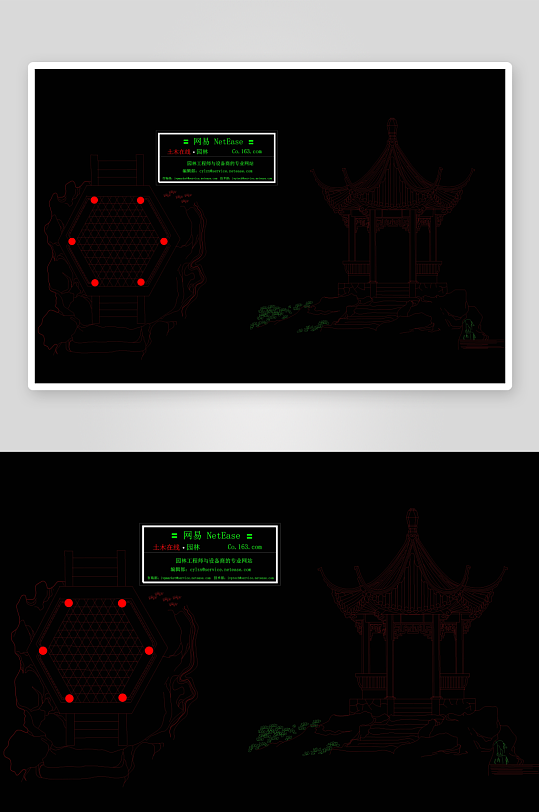 亭子建筑设计cad图纸-众图网