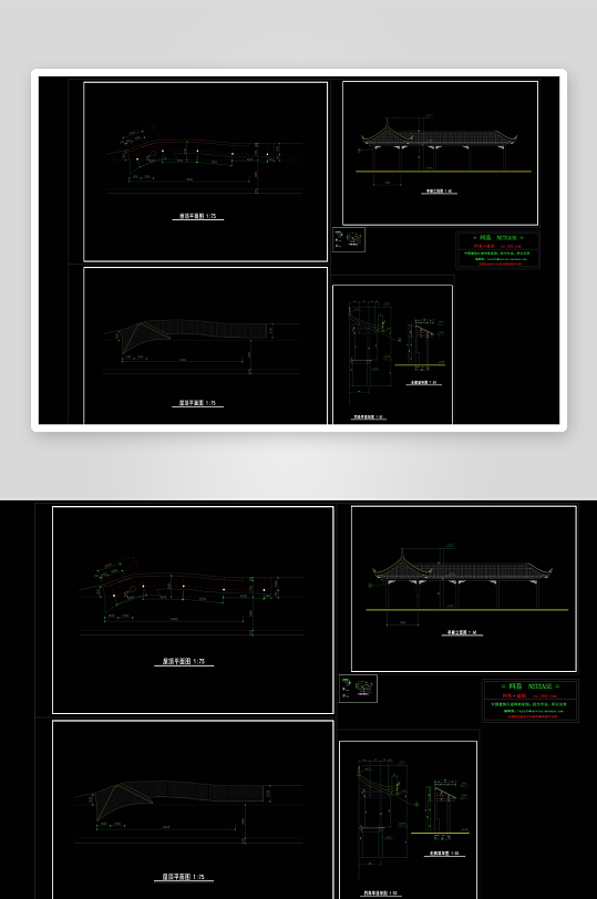 亭子建筑设计cad图纸-众图网