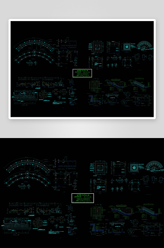 亭子建筑设计cad图纸-众图网