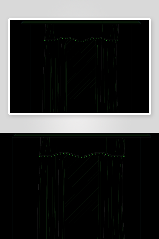窗帘建筑设计cad图纸-众图网