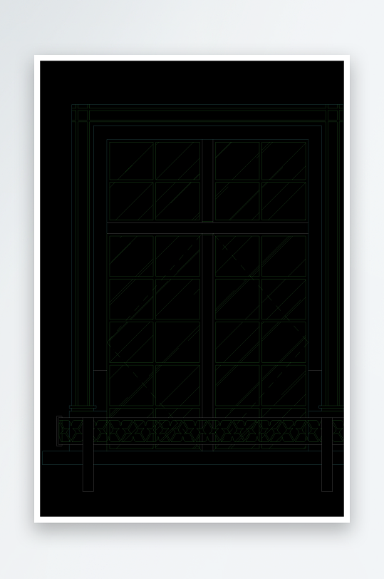 窗帘建筑设计cad图纸-众图网