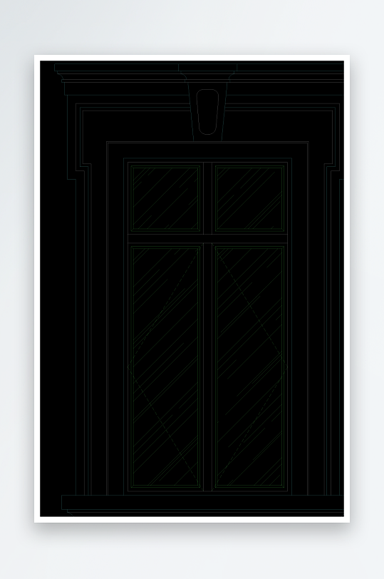 窗帘建筑设计cad图纸-众图网