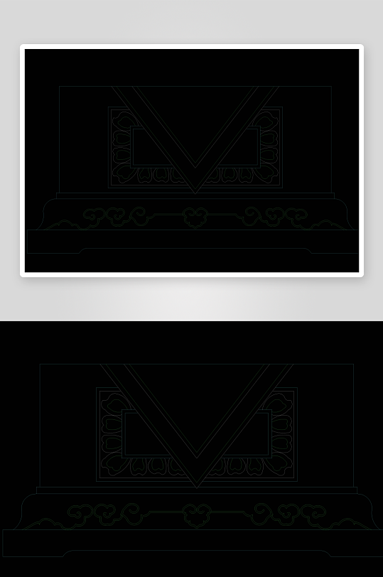 中式支柱建筑设计cad图纸-众图网