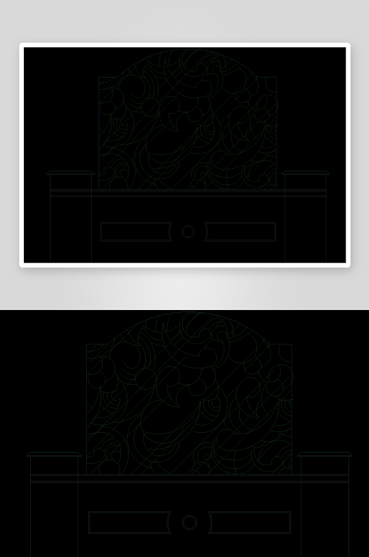 屏风建筑设计cad图纸-众图网