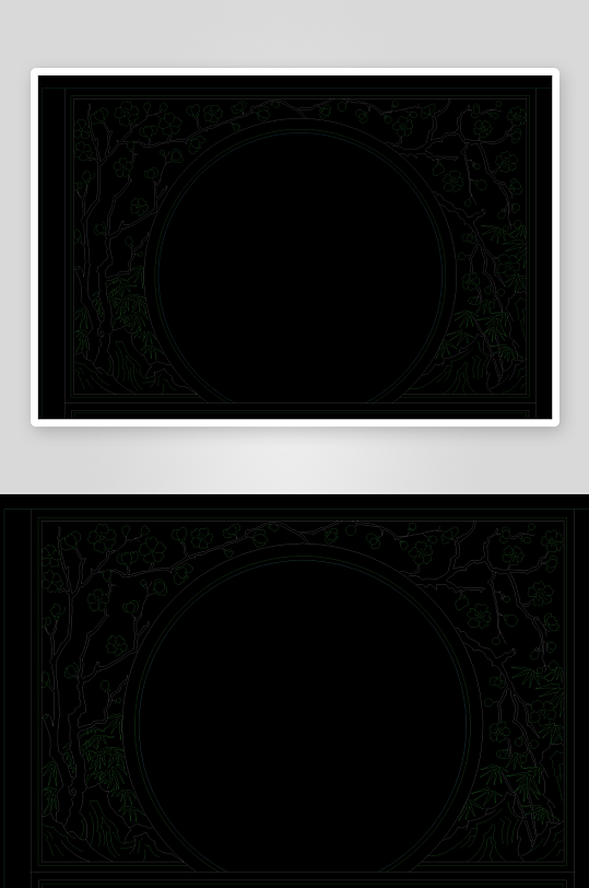 屏风建筑设计cad图纸-众图网