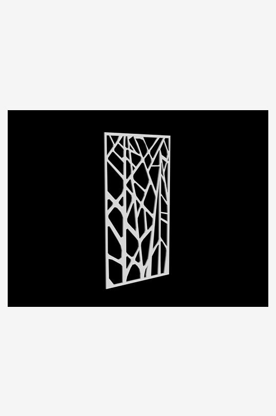 雕花隔断室内设计模型-众图网