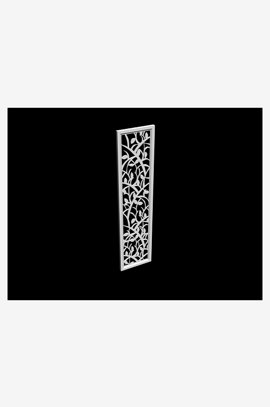 雕花隔断室内设计模型-众图网