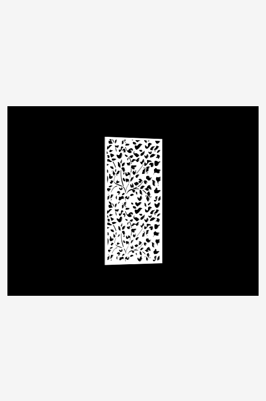 雕花隔断室内设计模型-众图网