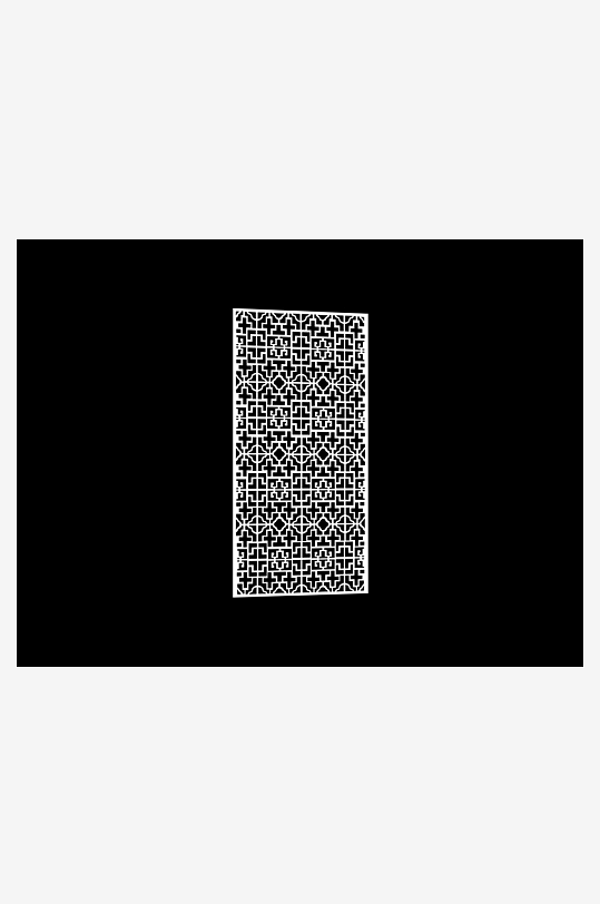 雕花隔断室内设计模型-众图网