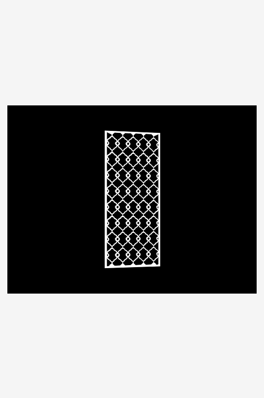 雕花隔断室内设计模型-众图网