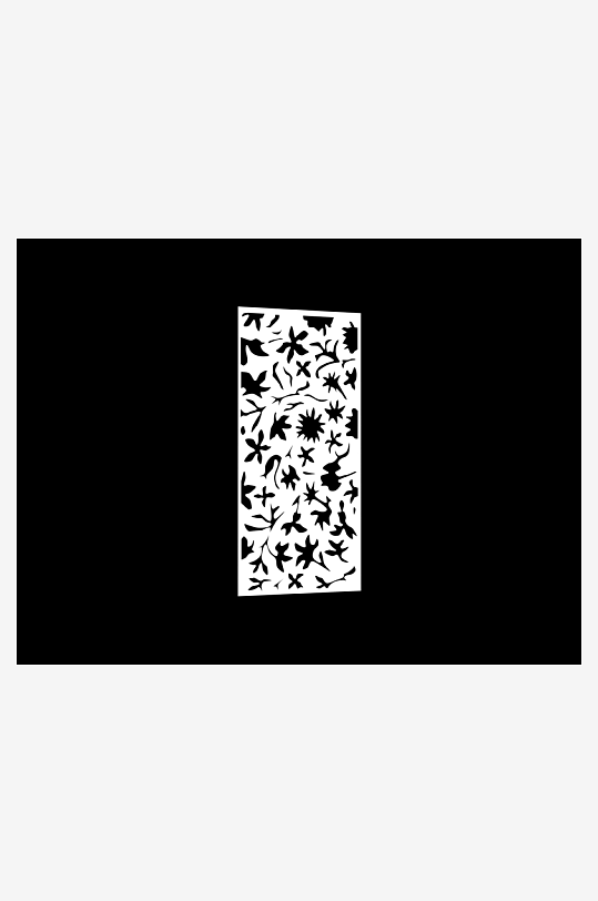 雕花隔断室内设计模型-众图网