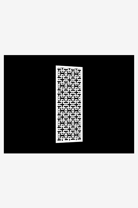 雕花隔断室内设计模型-众图网