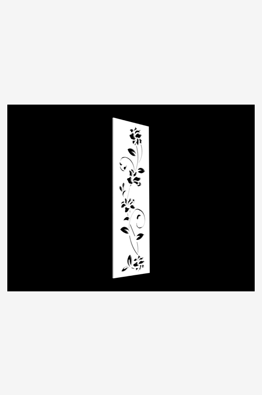 雕花隔断室内设计模型-众图网