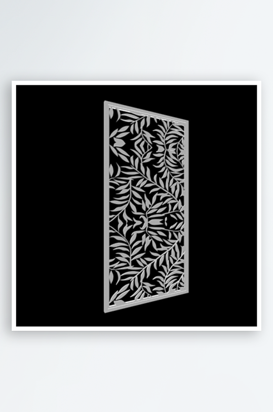 雕花隔断室内设计模型-众图网