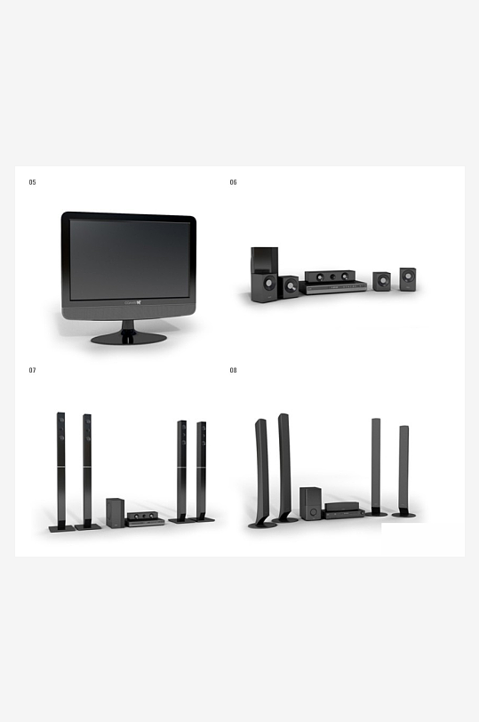 立体家具家居3D模型-众图网