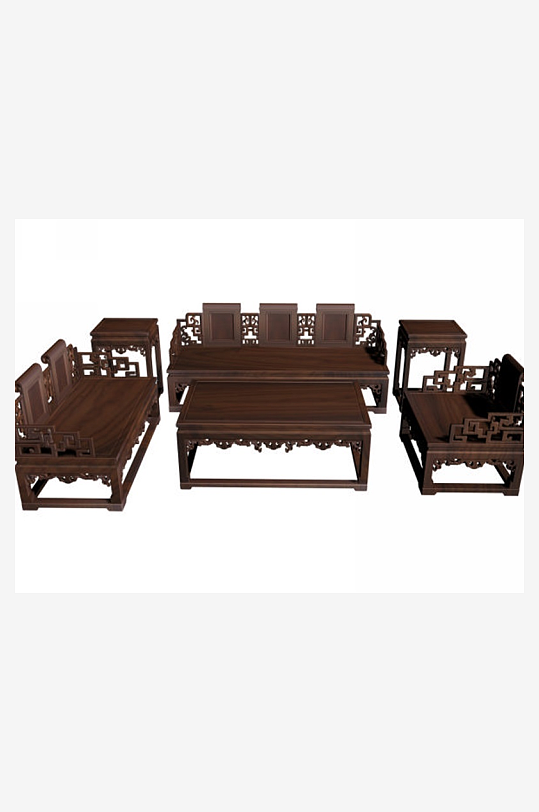 立体家具家居3D模型-众图网