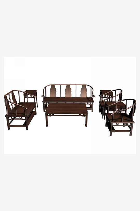 立体家具家居3D模型-众图网