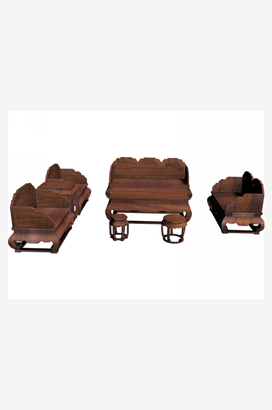 立体家具家居3D模型-众图网