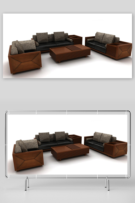 立体家具家居3D模型-众图网