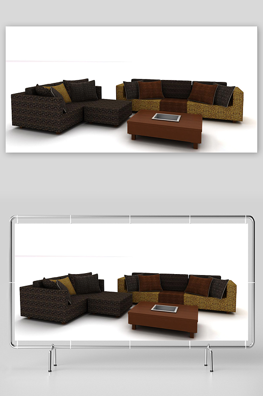 立体家具家居3D模型-众图网