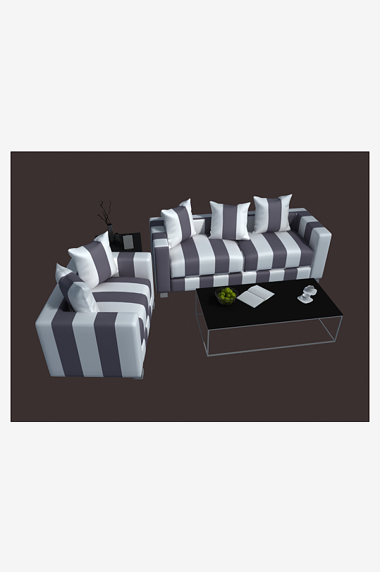立体家具家居3D模型-众图网