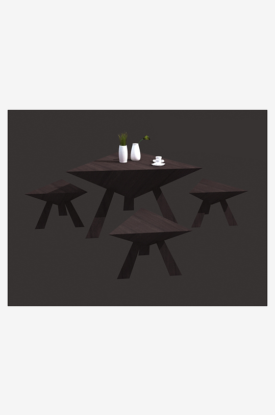 立体家具家居3D模型-众图网