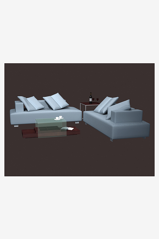 立体家具家居3D模型-众图网